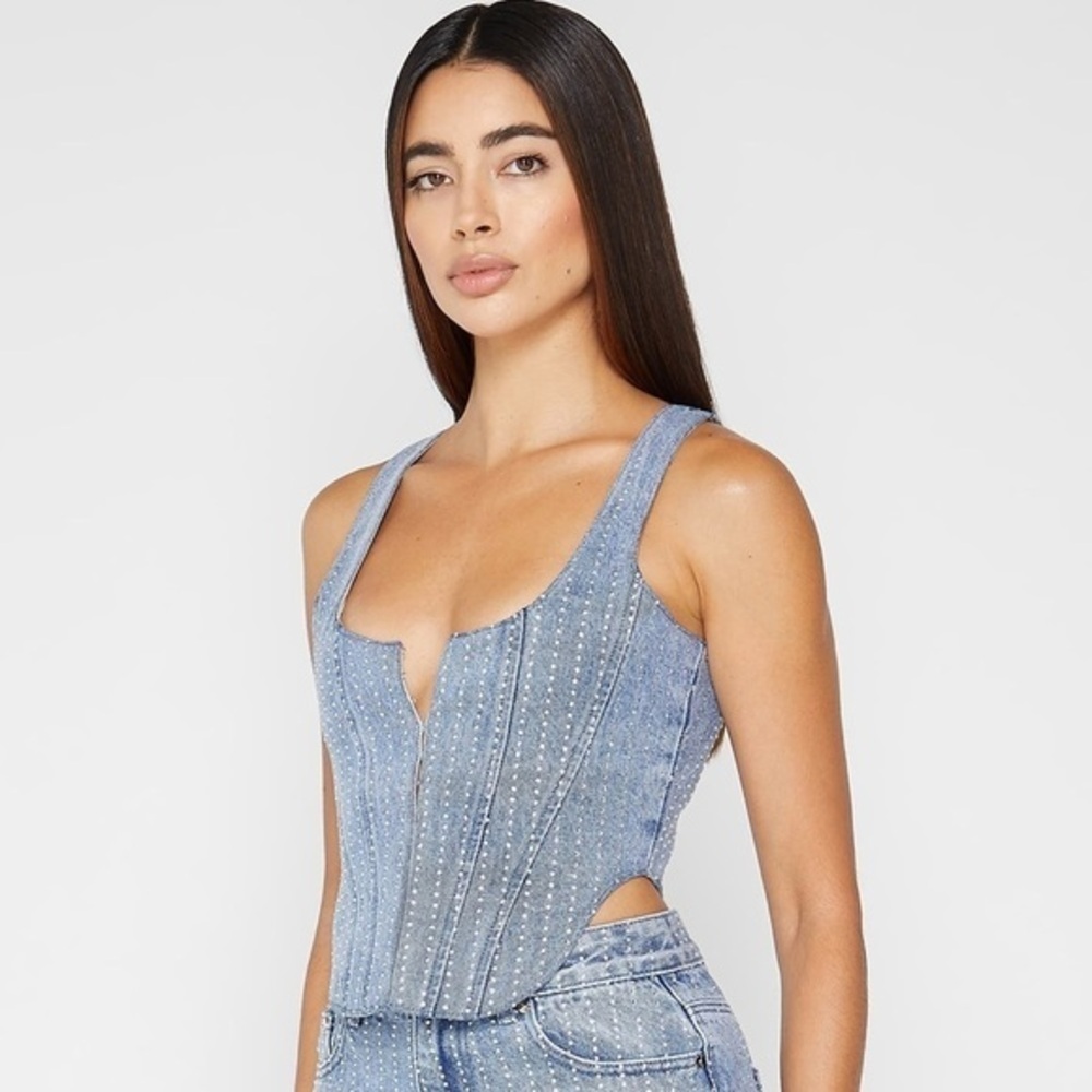 Denim corset maniere de voir size 0